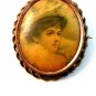 Large Vintage Portrait of a 19th Century Lady Brooch