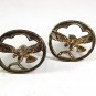 Vintage 1970's Goldtone American Eagle Cufflinks 102817