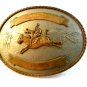 1976 4-H Rodeo Tony Lama German Silver Belt Buckle Wendy Dyer