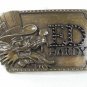 Ed Hardy Wolf In Top Hat Brassy Tone Belt Buckle 72016