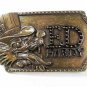 Ed Hardy Wolf In Top Hat Brassy Tone Belt Buckle 72016