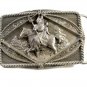 1990 American Indian On Horse Belt Buckle Made in USA By C&J 111014a