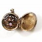 Sterling Silver Marcasites Amythest Cross Locket / Pendant By FAS 91916