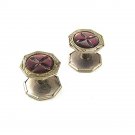 Vintage Silvertone & Abalone Cufflinks / Studs 53017