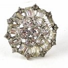 1950's -60's Silver Tone Sparkly Rhinestone Brooch By WEISS 102416