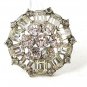 1950's -60's Silver Tone Sparkly Rhinestone Brooch By WEISS 102416