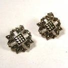 Sterling Silver Pierced Marcasites Earrings Unbranded 10415