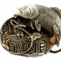 1982 Rainbow Trout Fish (Silvertone In Color) Belt Buckle by M&Ms 82614