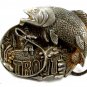 1982 Rainbow Trout Fish (Silvertone In Color) Belt Buckle by M&Ms 82614
