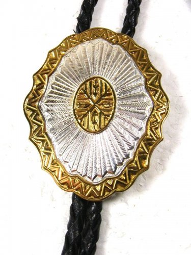 Western SilverTone Gold Tone Bolo Leather Cord by CRUMRINE 121515