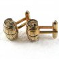 Vintage Goldtone Beer Barrel With Tap Cufflinks 62217