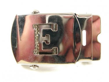 Military / Army Clamp Style Initial / Letter E Belt Buckle 9616