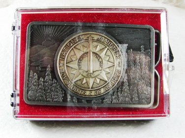 National Scout Jamboree 1937 Washington DC Coin Belt Buckle 2616