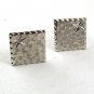 Vintage Silvertone Square Cufflinks 82217a