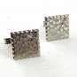 Vintage Silvertone Square Cufflinks 82217a