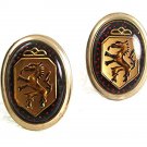 Vintage Goldtone Black Wingless Griffin Repaired Cufflinks 8917