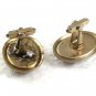 Vintage Goldtone Black Wingless Griffin Repaired Cufflinks 8917