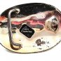 Vintage Western Silvertone Goldtone TEXAS Belt Buckle By CRUMRINE 121417