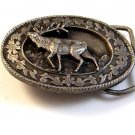 Vintage 1985 Siskiyou Deer Silver Tone  Belt Buckle