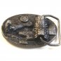 Vintage 1985 Siskiyou Deer Silver Tone  Belt Buckle