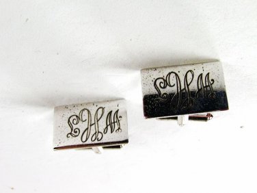 Sterling Silver Initial / Letter L H M Cufflinks Unbranded 41216