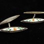 Victorian / Edwardian Sterling Silver Sunflower Cufflinks 9916