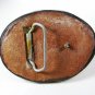 Western Darkened Leather Flower Belt Buckle Unbranded 11315