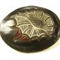 Western Darkened Leather Flower Belt Buckle Unbranded 11315