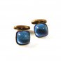 1940's - 50's Gold Tone & Light Blue Cufflinks 111516