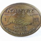 Kaiser Safety Award Sunnyside Coal Mine Brass Belt Buckle By Hit Line 4116