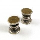 Art Deco Silvertone Goldtone Snap Link Cufflinks By ONE PIECE USA 41217