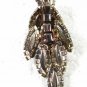 1950's Silvertone Green Rhiinestone Necklace & Pierced Earrings Unbranded