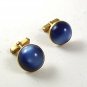 1950's - 60's Gold Tone & Blue Cufflinks By SWANK 1317