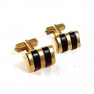 Vintage 1960's Goldtone & Red Cufflinks By SWANK 10917