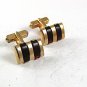 Vintage 1960's Goldtone & Red Cufflinks By SWANK 10917