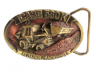 1987 Case 580K Loader Backhoe Belt Buckle By J.I. CASE 91517