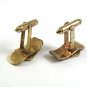 Vintage Neat Odd Goldtone Buckle Cufflinks 101817