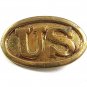 Vintage Reenactment Civil War US Brass Dress Belt Buckle 102017