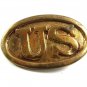 Vintage Reenactment Civil War US Brass Dress Belt Buckle 102017