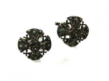 Vintage Handmade 800 Silver Maltese Cross Cufflinks Unbranded 111615