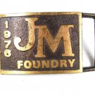1976 JM FOUNDY Brass Belt Buckle 72916