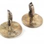 Vintage Large Mexican Sterling Silver Abalone Cufflinks By Y.M.G. 41416