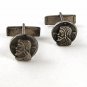 Vintage Silver Tone Jesus Christ Cufflnks Pat 2974381 91916