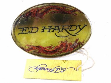 Light Brown Red Belt Buckle By ED HARDY 33116a w/ Tag