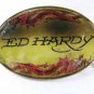Light Brown Red Belt Buckle By ED HARDY 33116a w/ Tag