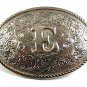 Vintage Silvertone Initial Letter E Belt Buckle by HERITAGE COLLECTION 102517