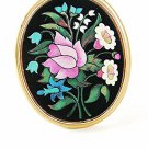 Vintage Gold Tone Micro Mosaic Flower Pendant By AVON 102416