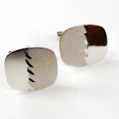 Sterling Silver Polished Brushed Cufflinks Unbranded 3616