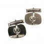 Sterling Silver Polished Brushed Cufflinks Unbranded 3616