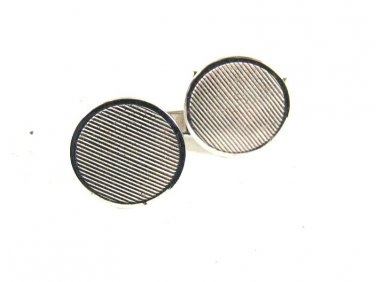 Vintage Sterling Silver Round Cufflinks Unbranded 31816